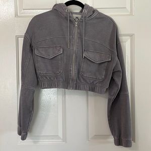 UO Yogi Fleece Cropped Hoodie Sweatshirt